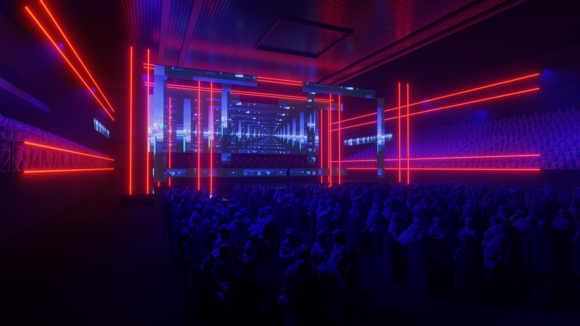 3d render, 3d vizualizacija pozornice